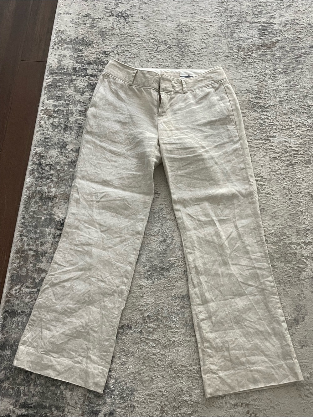 Banana Republic Linen Blend Wide-Leg Pants in Light Beige